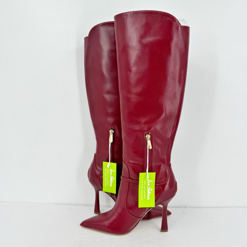 Sam Edelman Womens Elia Above The Knee High Boots US 6 M EU 36 Red Leather NIB - Picture 8 of 13